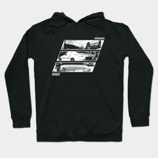 NISSAN 350Z Black 'N White Archive 2 (Black Version) Hoodie